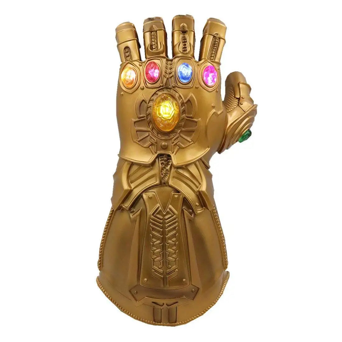 Infinity War Thanos Infinity Gauntlet med Elektroniska Avtagbara Lysande Infinity Stones Cosplay Halloween Rekvisita PVC-Handskar