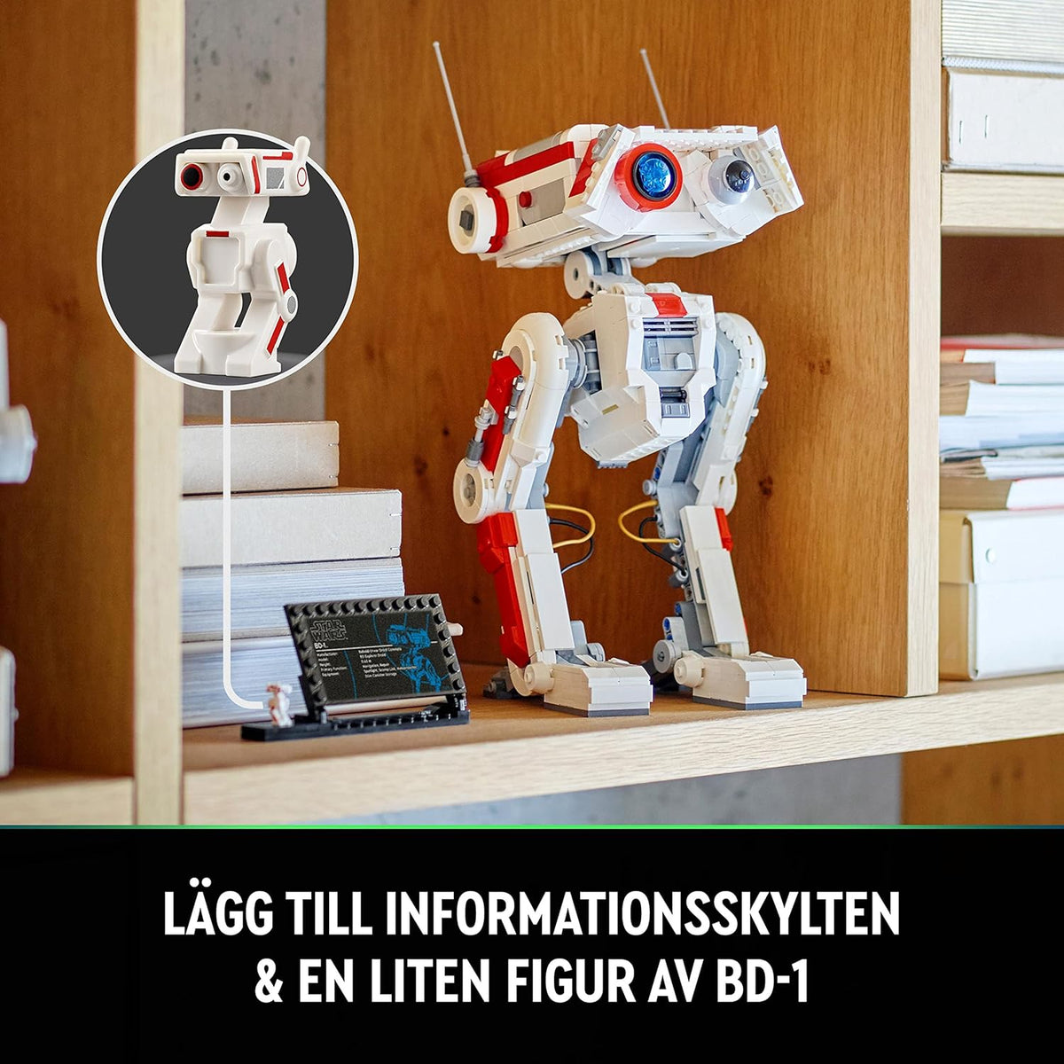 LEGO 75335 Star Wars BD-1 Modellbyggsats med Droid Figur från TV-spelet Jedi: Fallen Order, Rumsdekoration, Presentidé, från 14 år