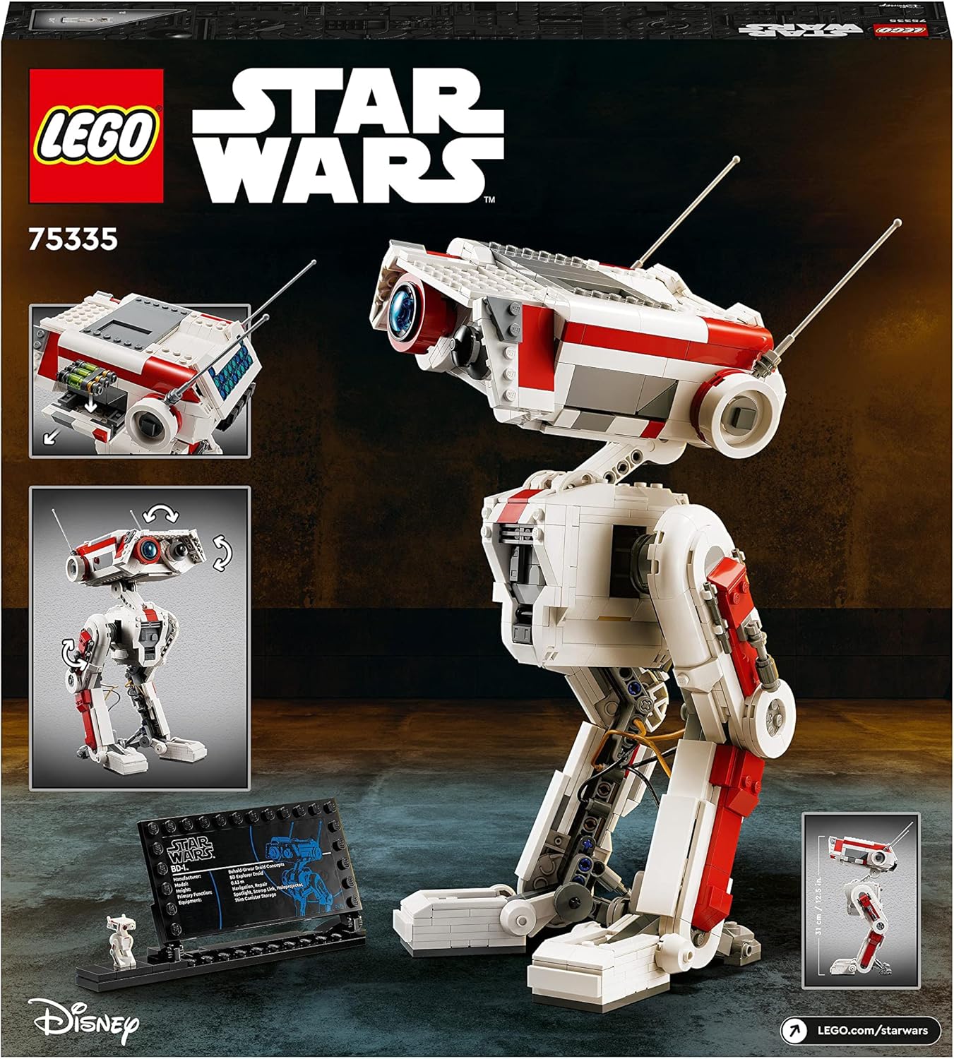 LEGO 75335 Star Wars BD-1 Modellbyggsats med Droid Figur från TV-spelet Jedi: Fallen Order, Rumsdekoration, Presentidé, från 14 år