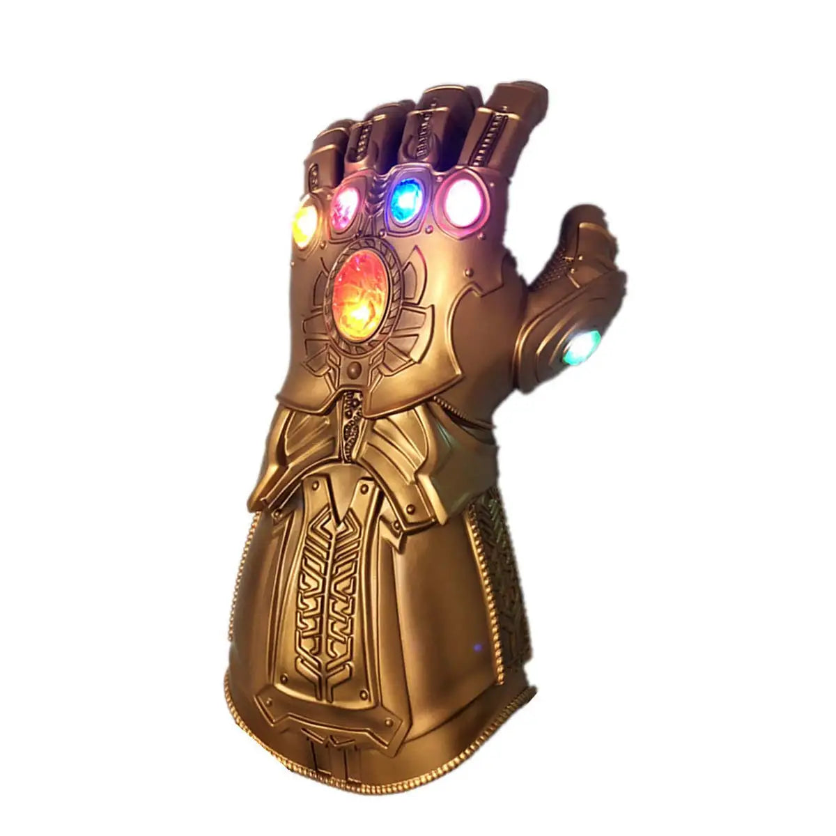Infinity War Thanos Infinity Gauntlet med Elektroniska Avtagbara Lysande Infinity Stones Cosplay Halloween Rekvisita PVC-Handskar